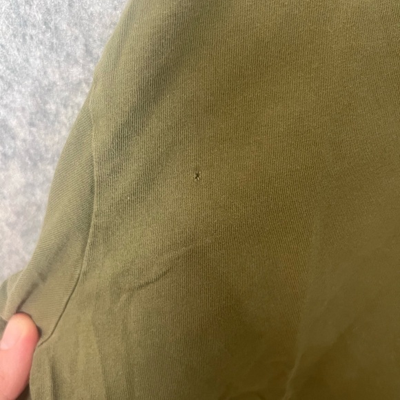 Ralph Lauren Olive Green Short Sleeve Crew Tee with Orange Logo - Picture 5 of 7